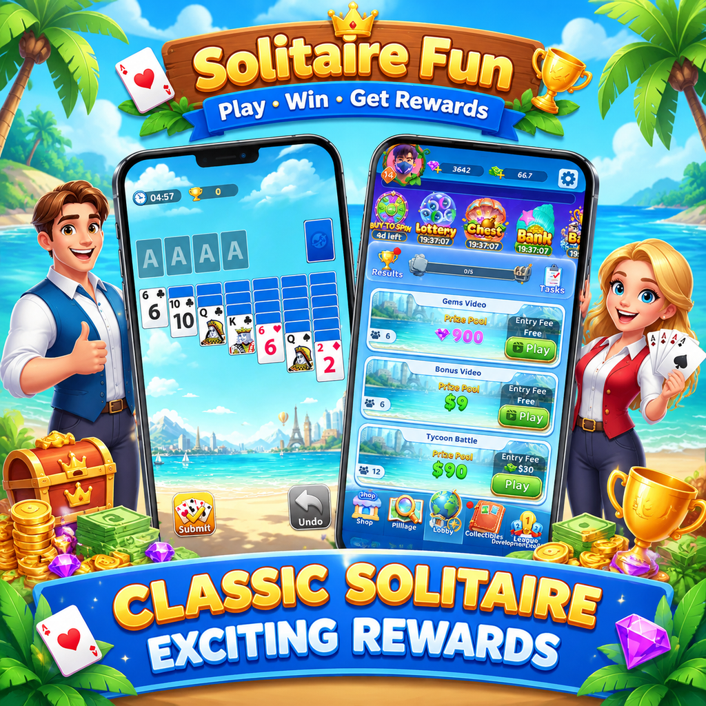 Solitaire Gold Cash app on phone